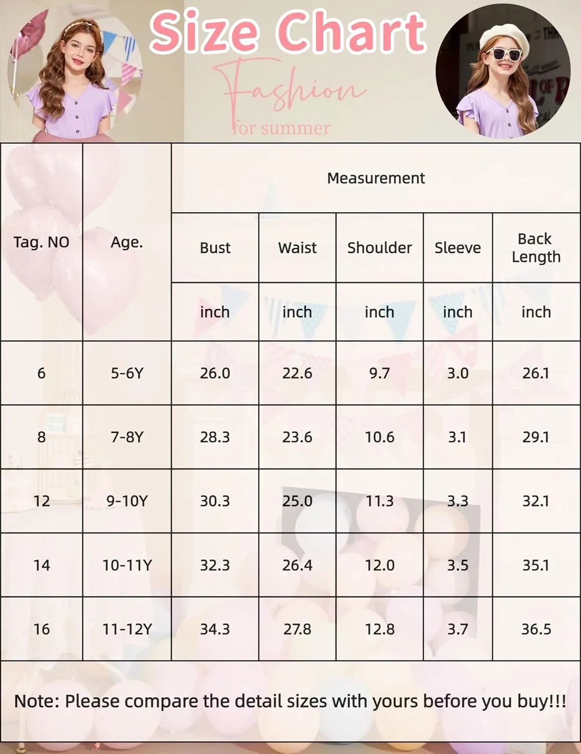 Arshiner Girls Dress Short Sleeve Summer V Neck Button Removable Belt Dresses with Pockets 5-12 Y