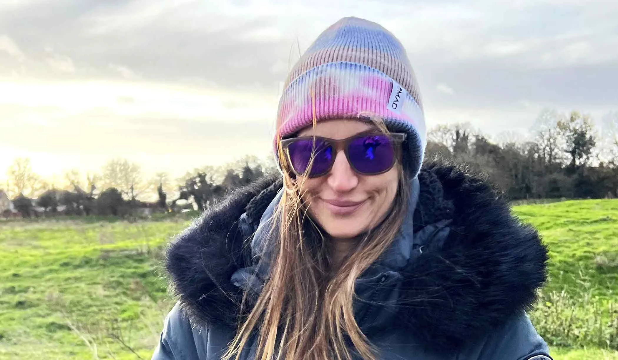 Blue, Pink, Earth Tie-Die Beanie