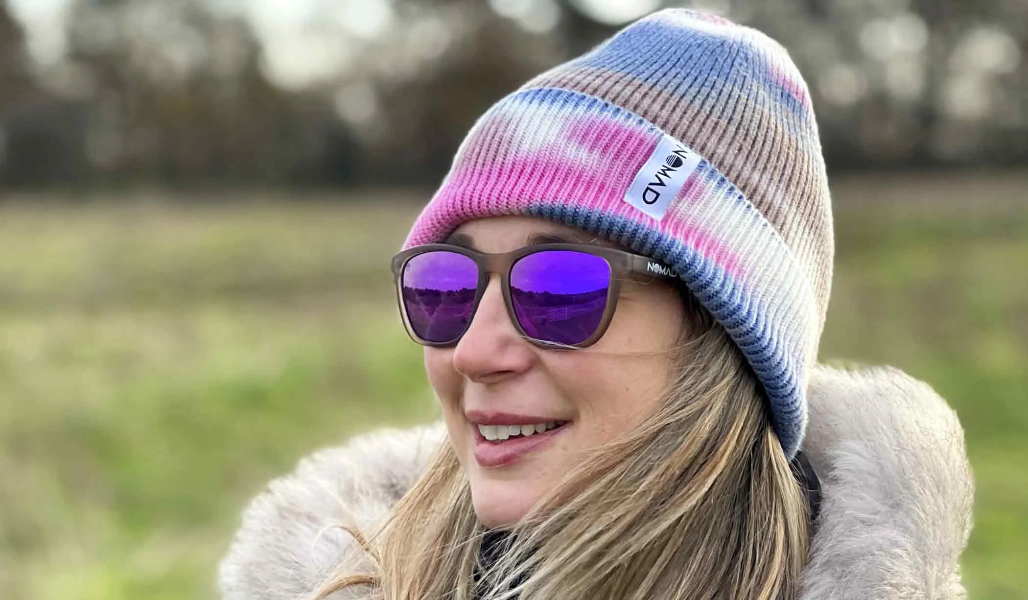 Blue, Pink, Earth Tie-Die Beanie