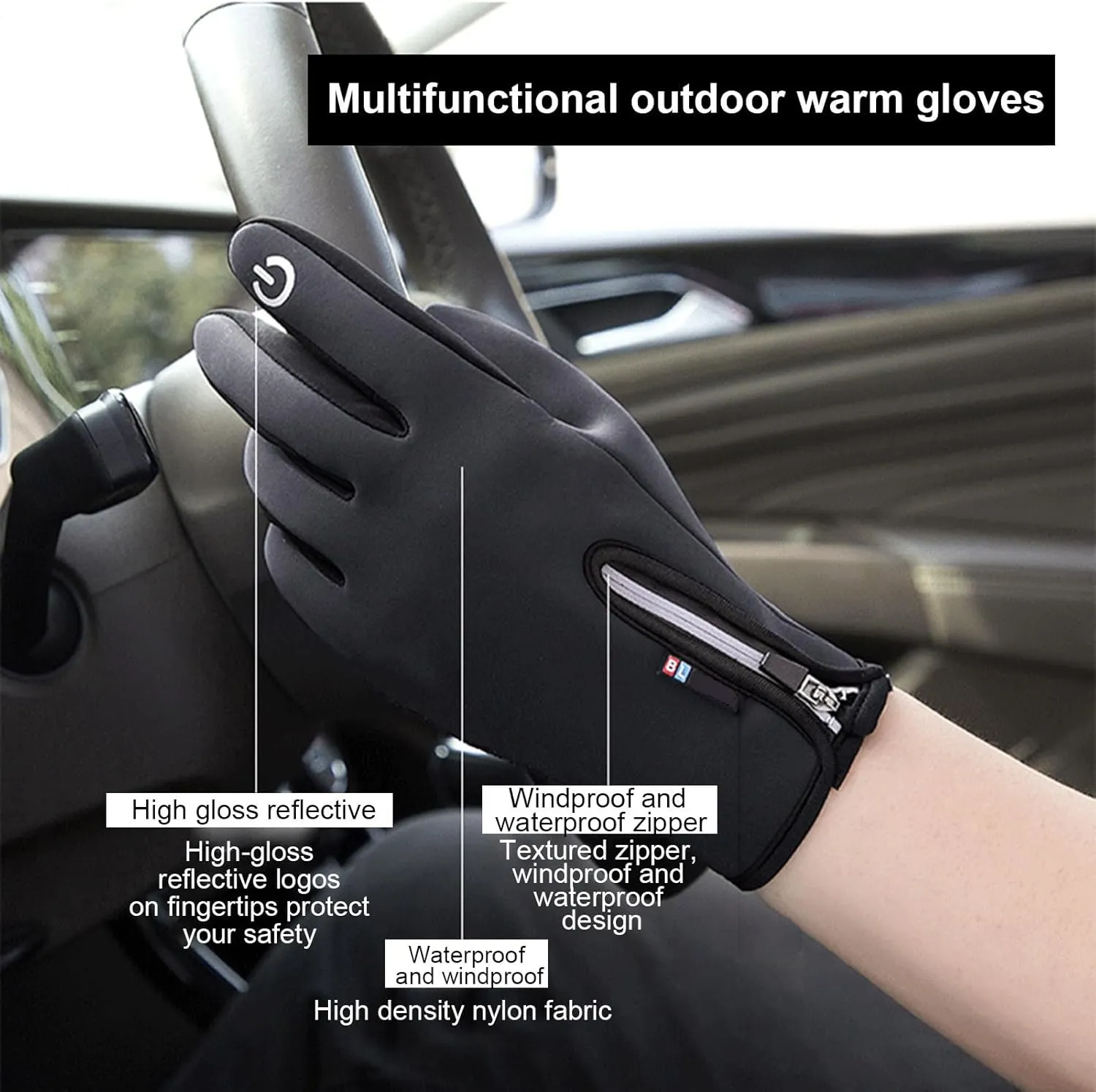 Electric Heated Gloves for Men & Women - Rechargeable Battery-Powered Winter Gloves with 3 Heat Settings | Windproof Waterproof Snow Ski for Cold Weather, Skiing, Snowboarding & Outdoor Work