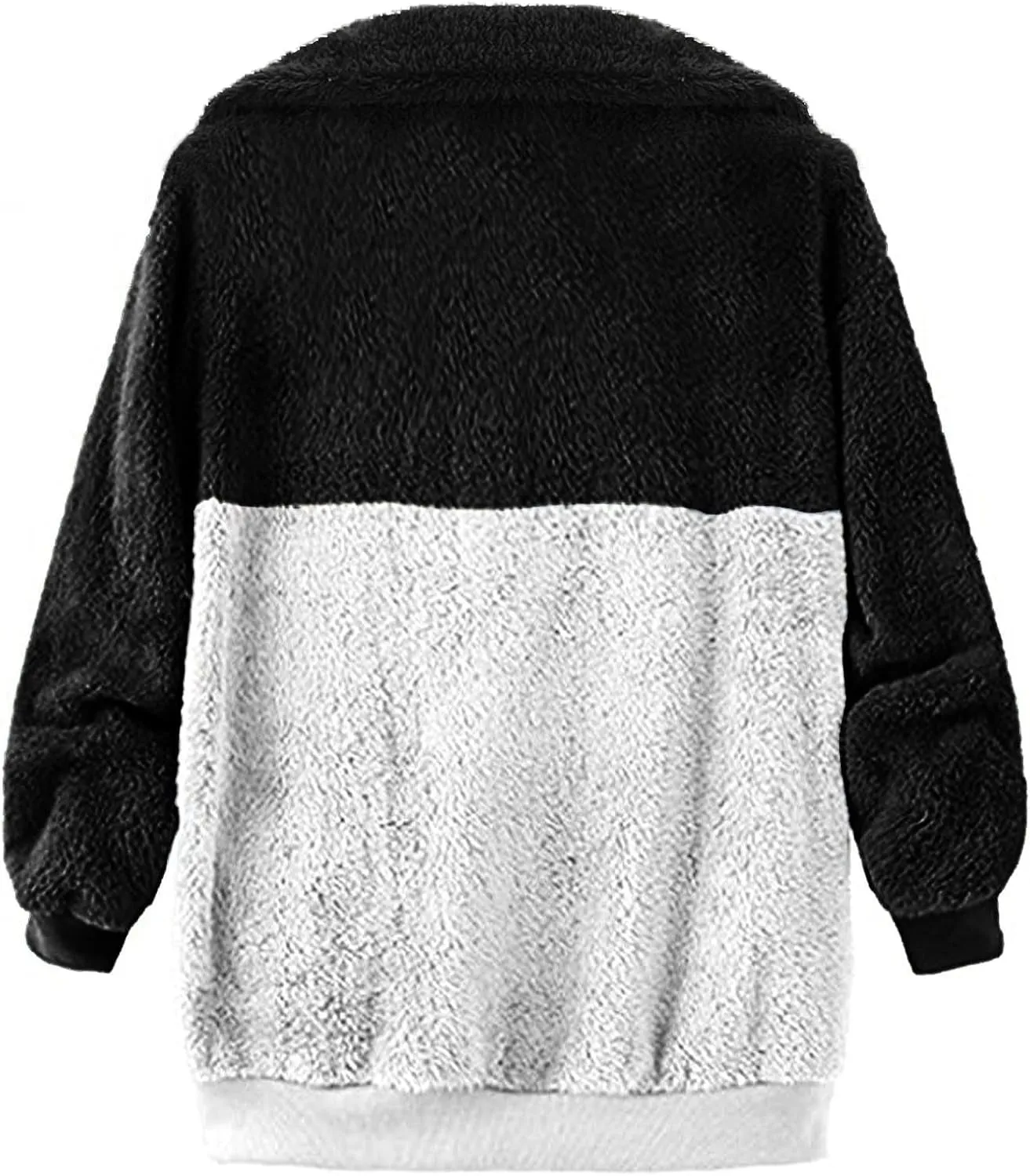 Fleece Jacket for Women Winter Warm Zip Up Stand Collar Coat Fluffy Sherpa Outerwear with Pockets