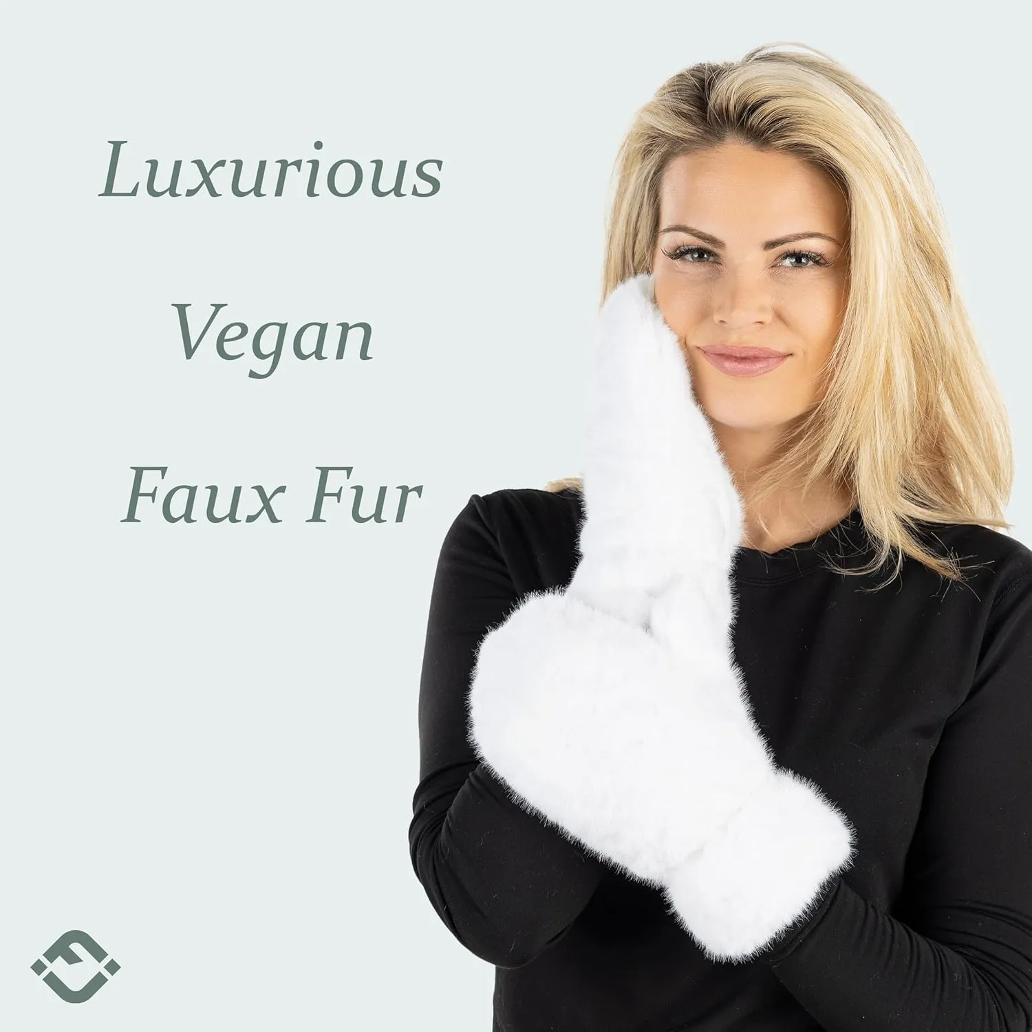 Funky Junque Fuzzy Mittens for Women Faux Fur Cold Weather Gloves Fleece Lined Cute Furry Fluffy Warm Winter Fashion