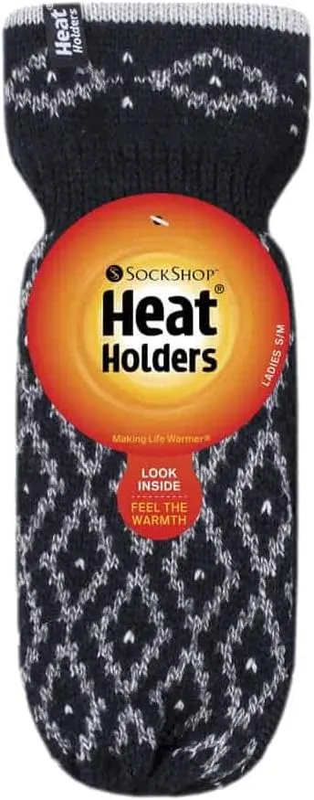 HEAT HOLDERS - Womens Warm Fleece Lined Thermal Cold Weather Knit Winter Mittens