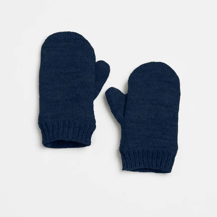 Hi From Chi Navy Toddler Knit Mittens
