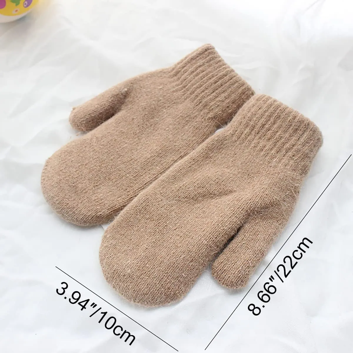 Knit Mittens for Women Warm Winter Fleece Lined Mittens Women‘s Gloves for Cold Weather