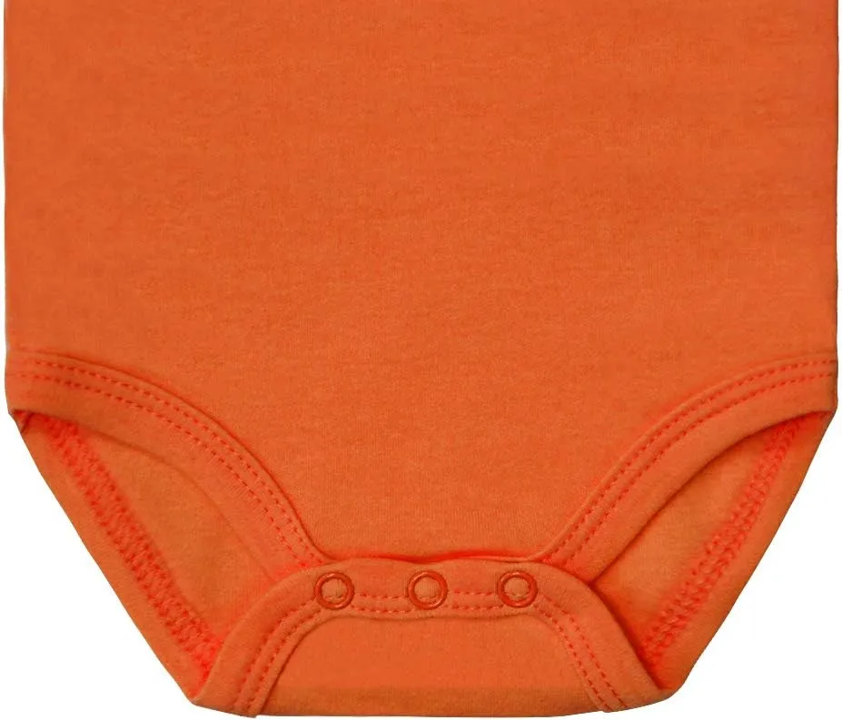 Newborn Baby Long Sleeve Bodysuits 100% Cotton Solid Color 0-24 Months 3-Pack Set