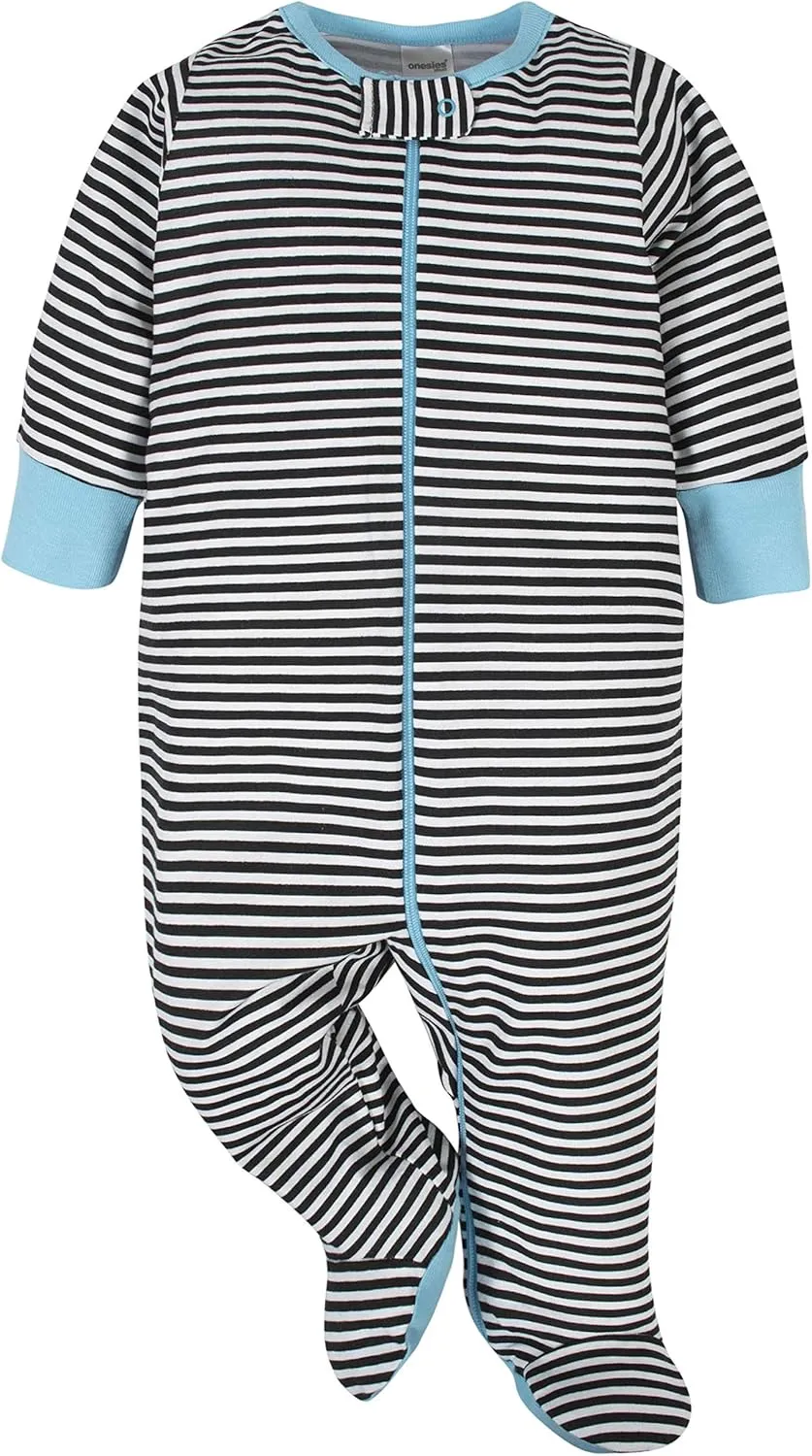 Onesies Brand Baby Boys' 4-Pack Sleep 'N Play Footies