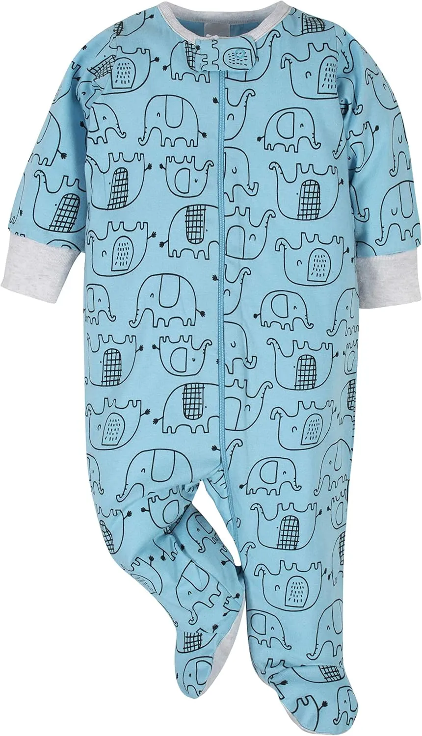 Onesies Brand Baby Boys' 4-Pack Sleep 'N Play Footies