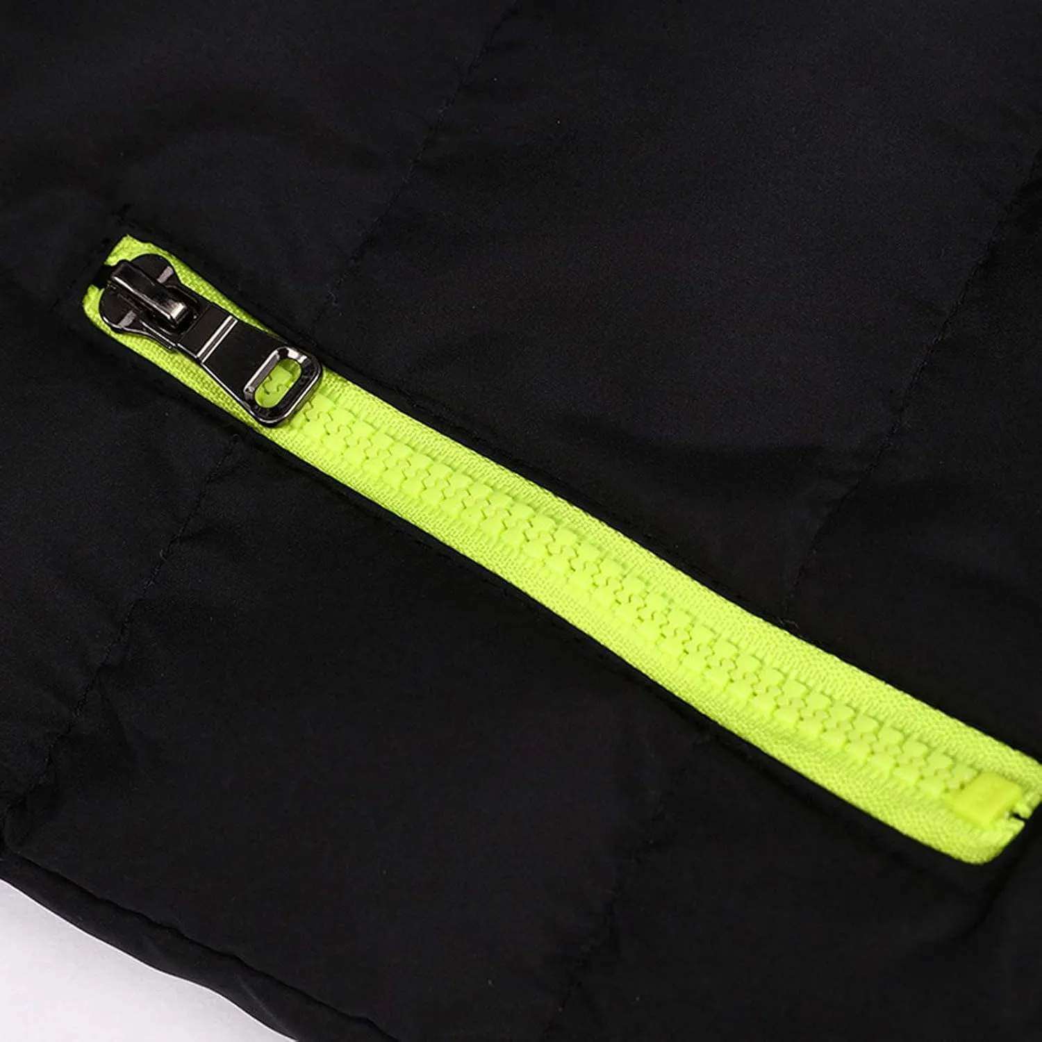 QWENTMTNTY Men's Lightweight Puffer Jackets Hoodie Slim Fit Thermal Warm Down Coat Contrast Color Fashion Hooded Windbreaker