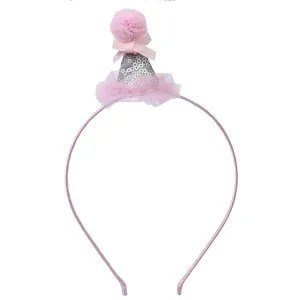 Sequin Party Hat Headband: Pink