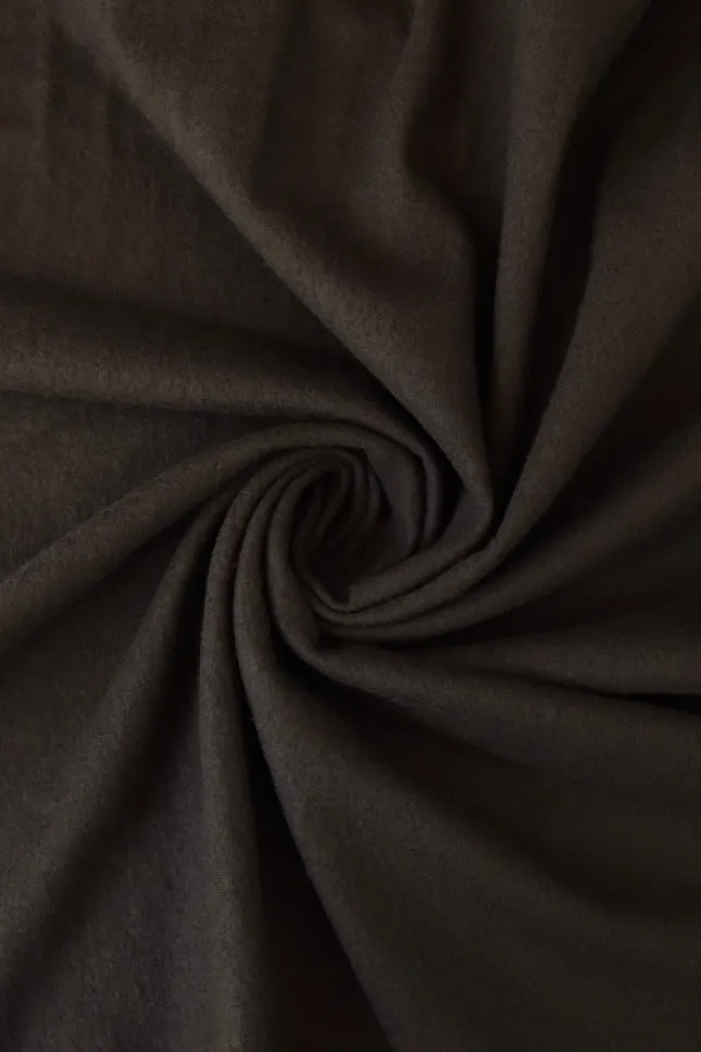 Wenge Brown Bellevue Brushed Wool Knit | By The Half Yard
