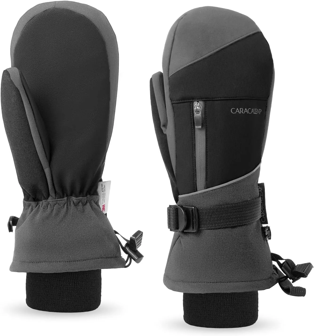 Winter Ski Mittens for Men Women Cold Weather- Warm Snow Mitts Gloves Waterproof & Windproof for Snowboard Snow Sports