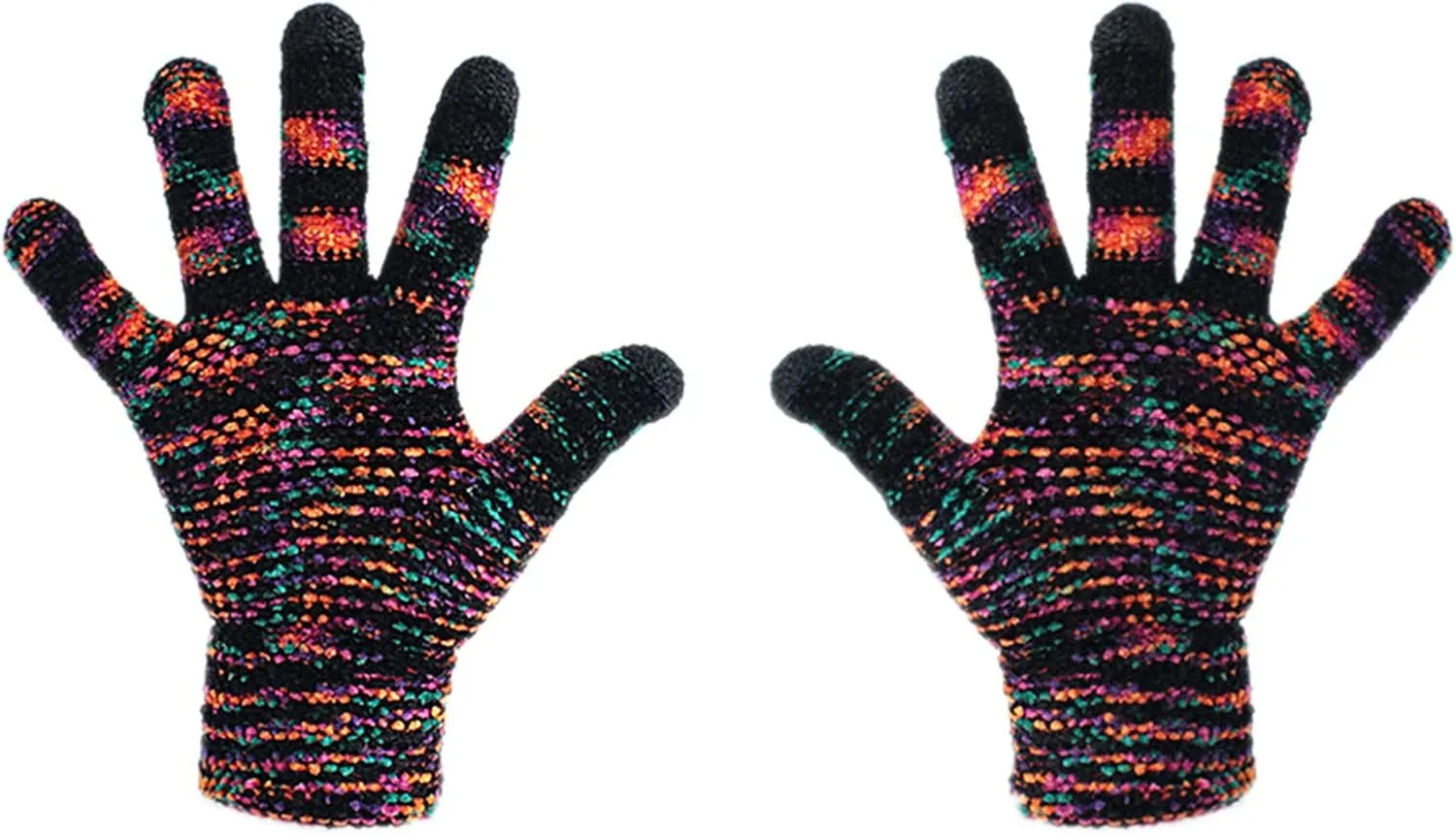 Winter Warm Gloves Gloves Women Knitted Warm Non-slip Women Winter Touchscreen Gloves Gloves (B, One Size)
