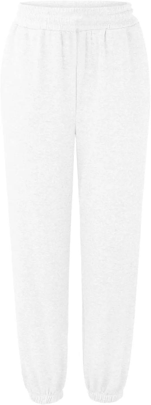 Women Casual Trendy Baggy Sweatpants with Pockets Oversize High Waist Gym Stretch Fit Jogger Pants Workout Lounge Trousers