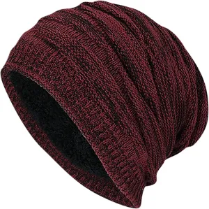 Women Winter Cover Ears Beanie Hat Ear Ski Snow Hats Knit Lined 3 Pompom for Girls Womens