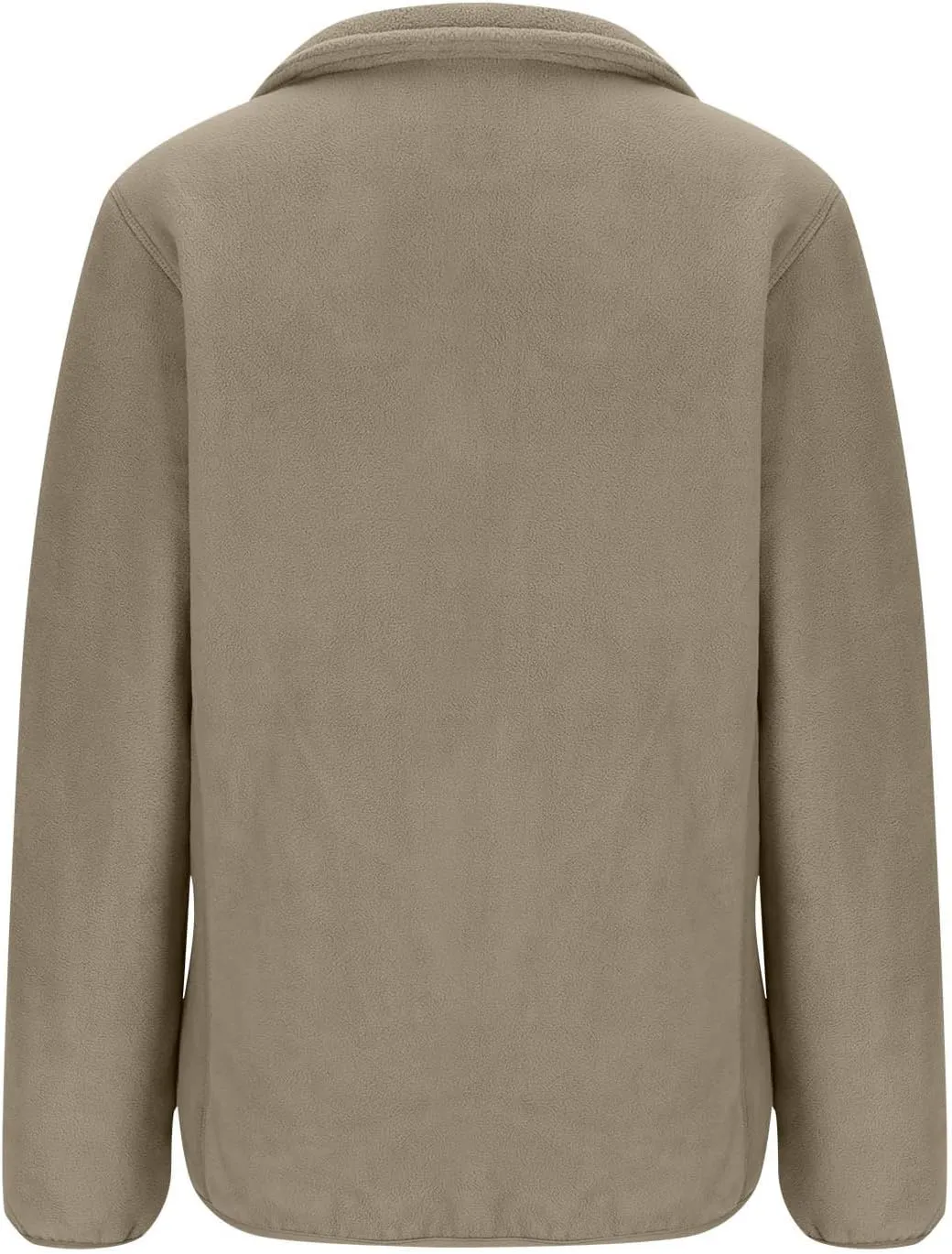 Women's Zip Up Fleece Jacket, Long Sleeve Warm Soft Polar Lightweight Coat with Pockets Fall Winter Outfits